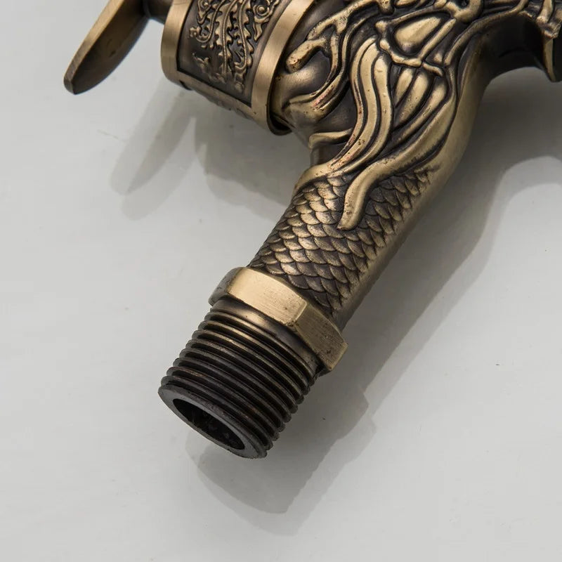 Antique Bronze Wall Mount Bibcock – Zinc Alloy Garden Faucet Garden Wall Faucet Axl