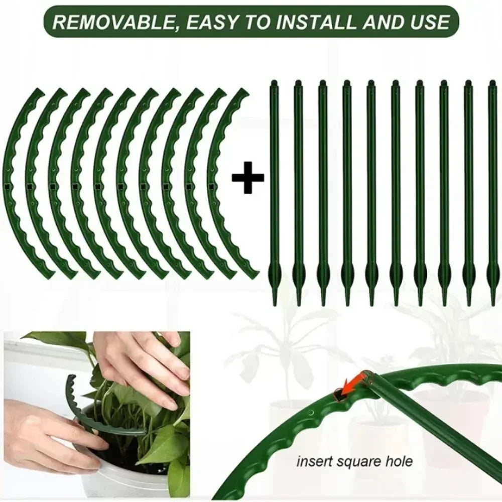 Plastic Plant Support Stakes – Flower & Greenhouse Rod Set Plant Support Stakes Axl