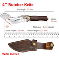 InLeung Hand Forged Boning Knife – Wood Handle Chef Knife Boning Kitchen Knife Axl Knife with Cover