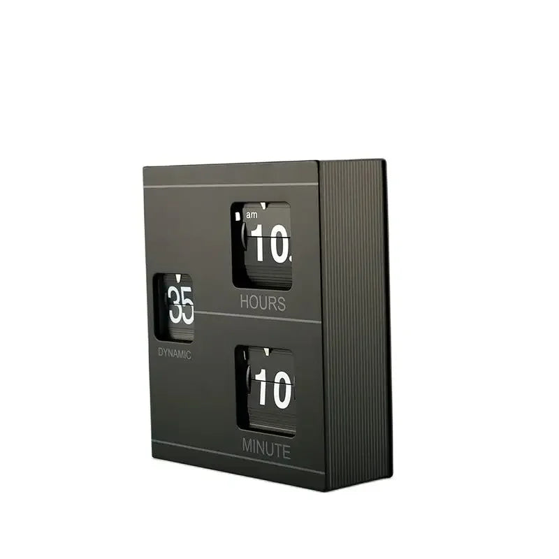 Retro Book Flip Clock – Vintage Desk Clock | Black & White Flip Desk Clock Axl