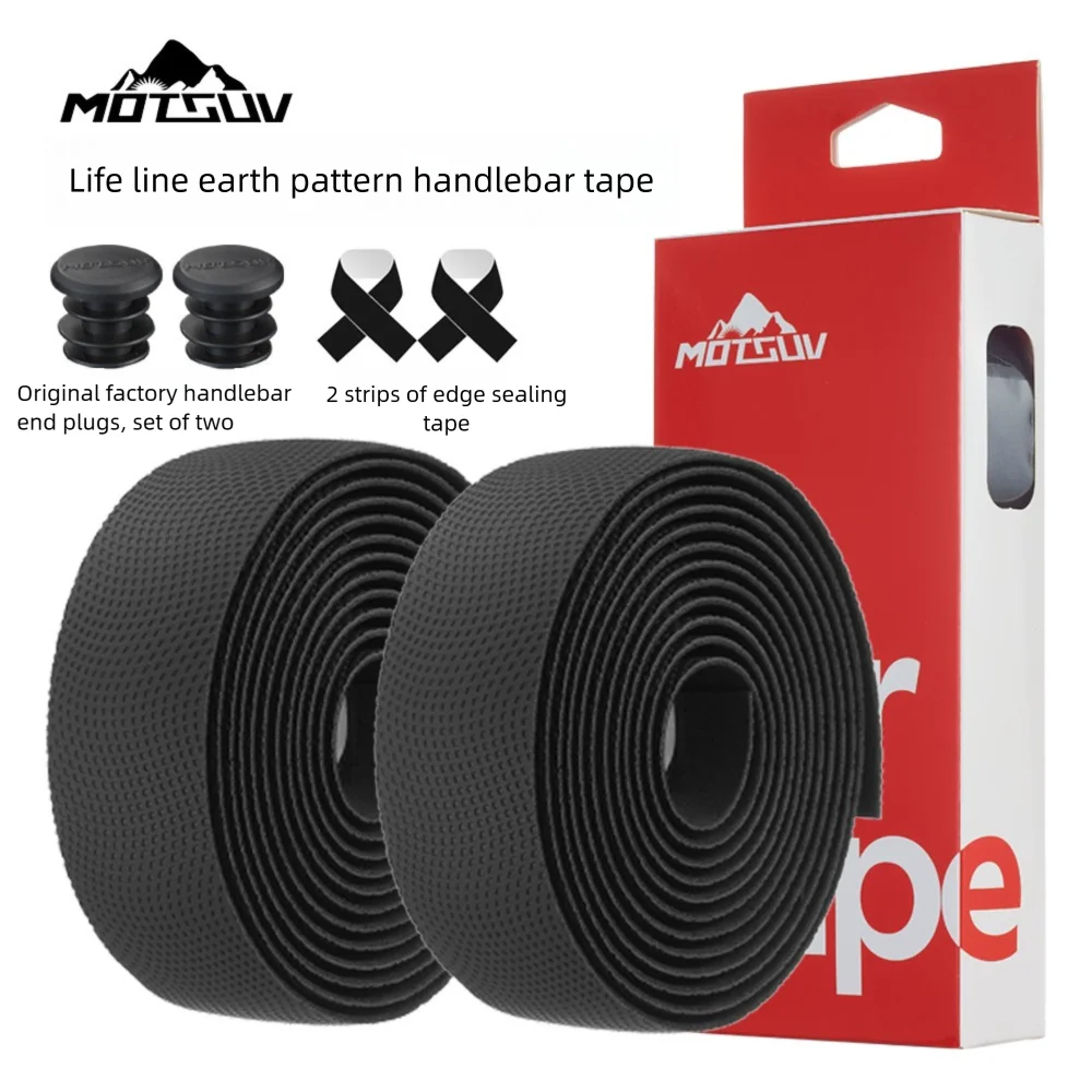 Silicone Road Bike Drop Bar Handlebar Tape – Non-Slip Wrap Handlebar Tape Axl Black