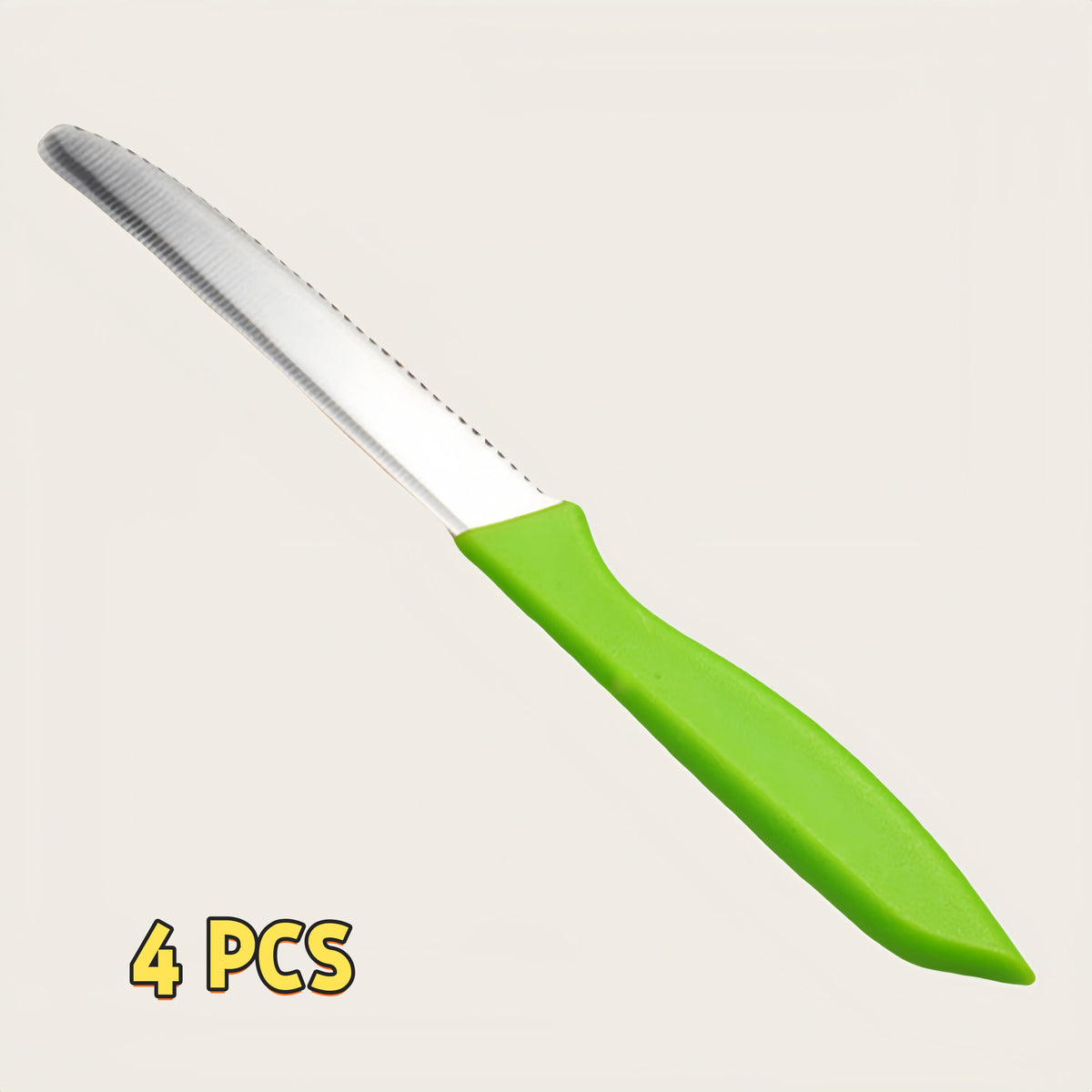 Steak Knife Set 1–8 Pc | Serrated Stainless Steel Kitchen Knives Steak Knife Set Axl 4 Pc Knife -green