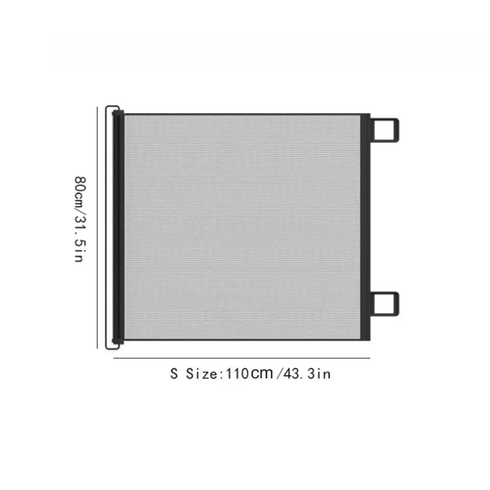 Retractable Pet Gate No-Drill Safety Mesh Fence | 3 Sizes Retractable Pet Gate Axl 110x80cm