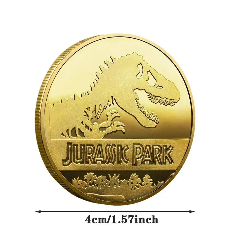 Jurassic Park Dinosaur Commemorative Coin – Metal Medallion Collectible Coin Axl