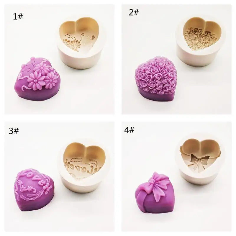 Rose & Bow Silicone Mold – Chocolate, Candy, Soap & Candle DIY Silicone Baking Mold Axl