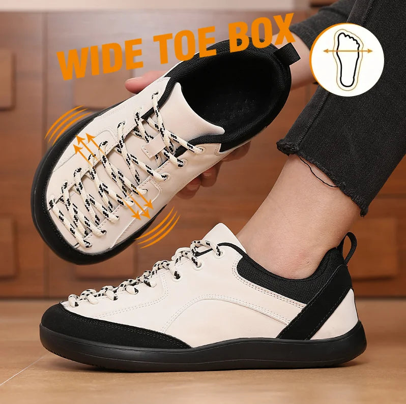 Women's Barefoot Sneakers – Wide Toe Zero Drop Canvas Shoes Barefoot Sneakers Axl