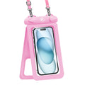 Double Pocket Waterproof Phone Bag | IPX8 Touch Screen Dry Pouch Waterproof Phone Pouch Axl Pink