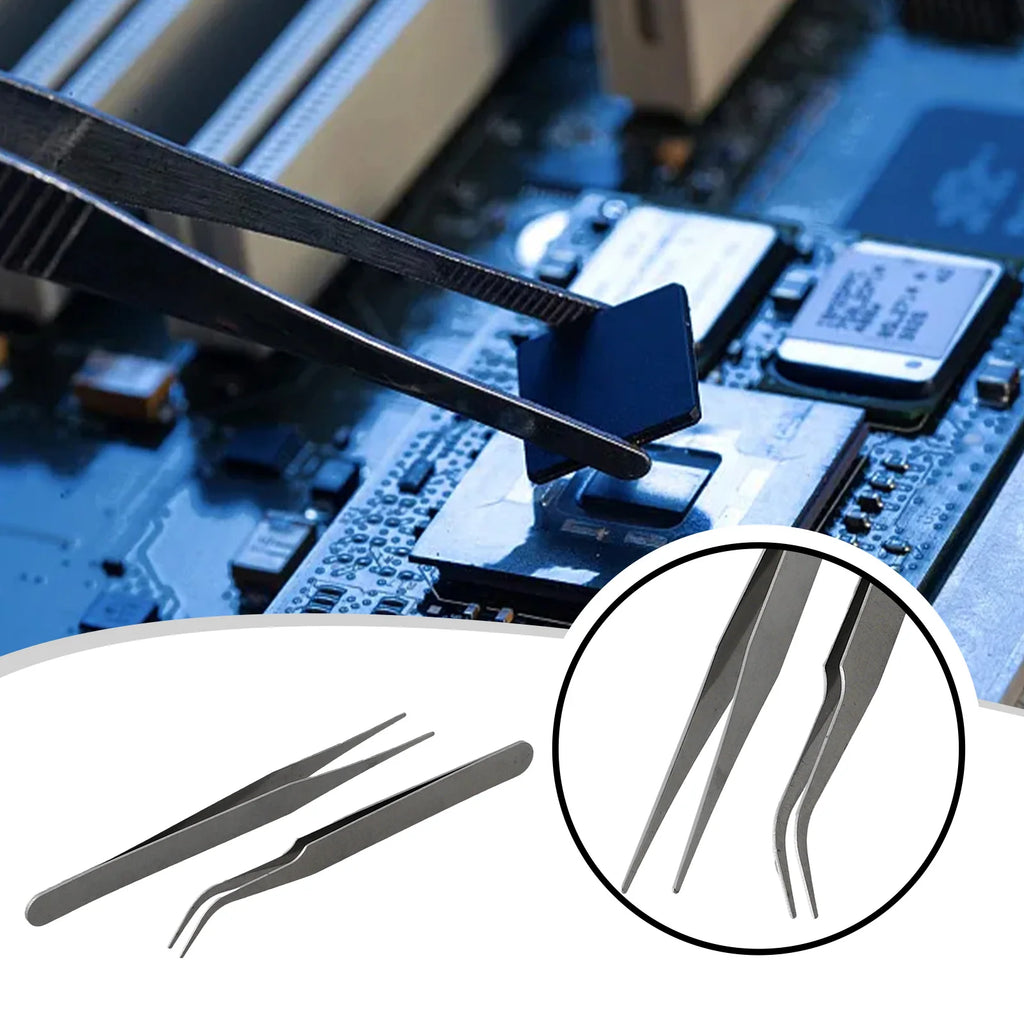 Precision Stainless Steel Tweezers Set – Straight & Curved Tips Precision Tweezers Set Axl China Mainland