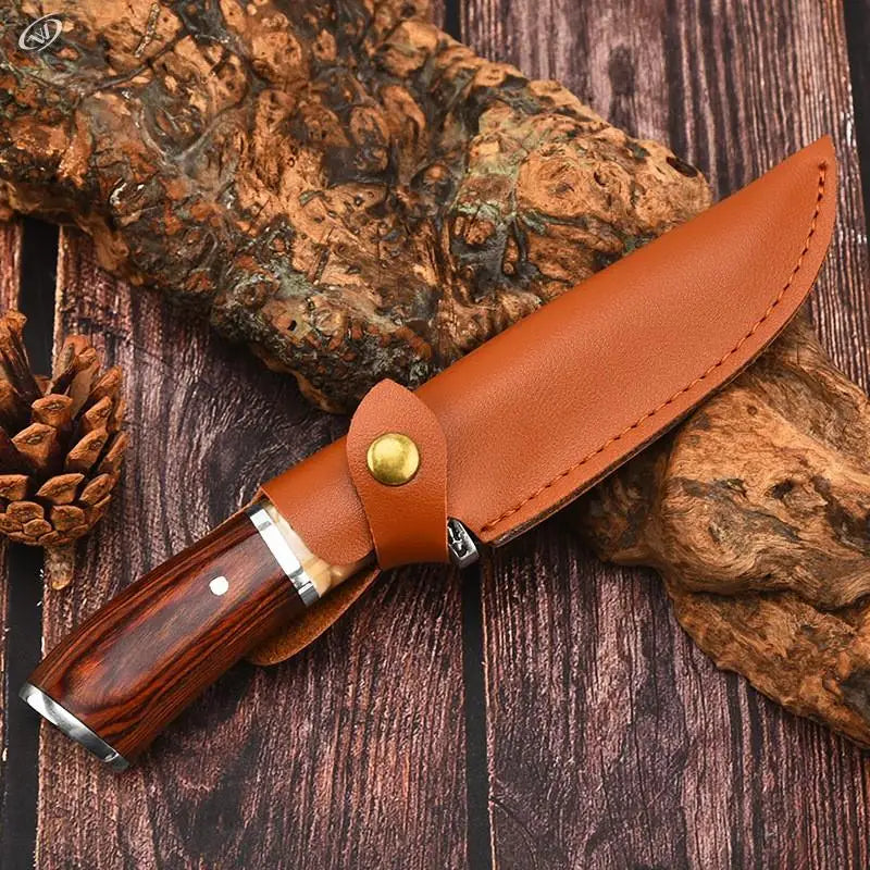 Stainless Steel Boning Knife – Forged Blade & Wood Handle Kitchen Knife Axl