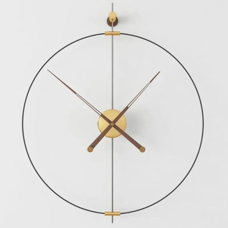 Nordic Large Silent Wall Clock – Minimalist Modern Home Decor Wall Clock Axl Gold 63X75CM
