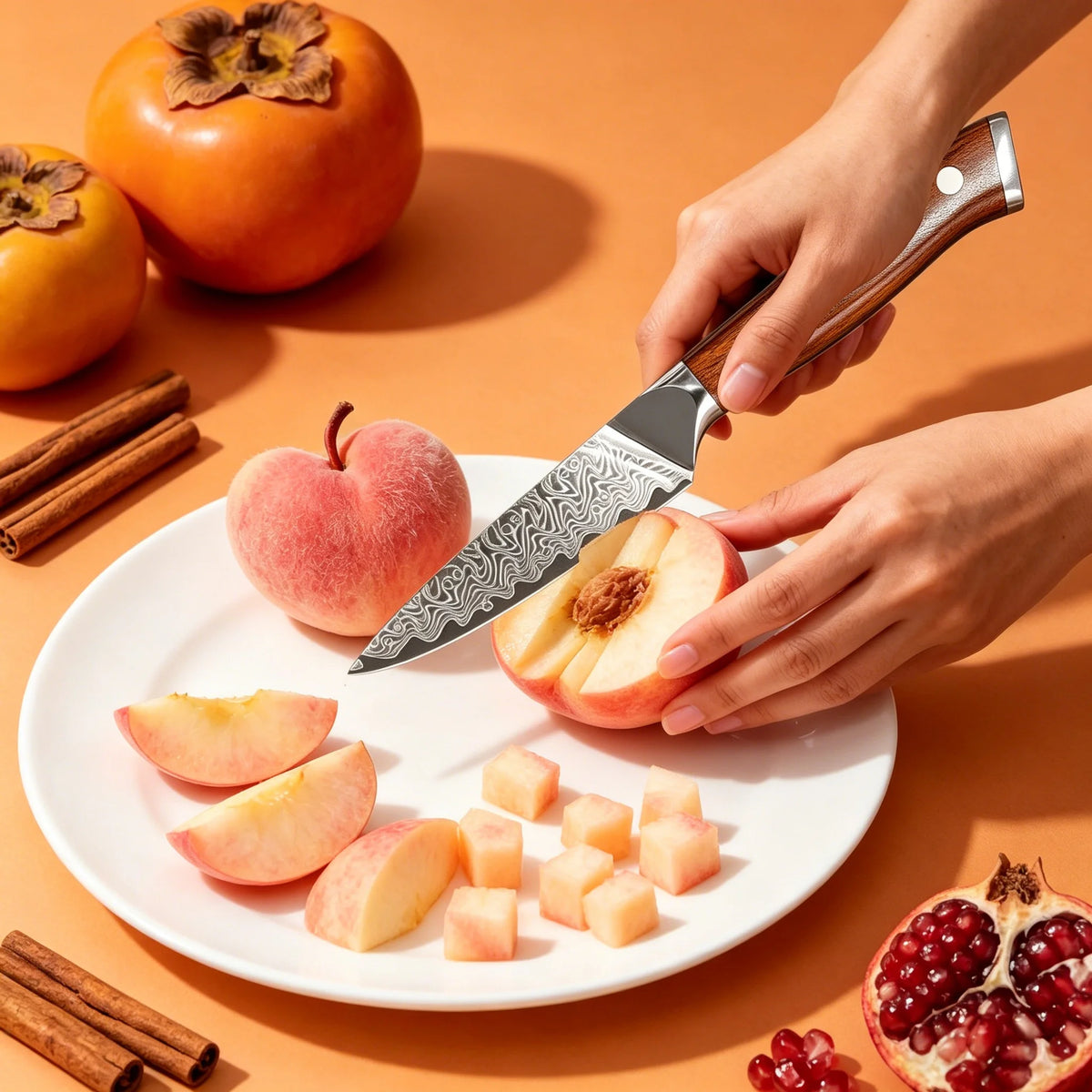 67-Layer Damascus Steel Paring Knife – Super Sharp Utility Knife Damascus Kitchen Knife Axl