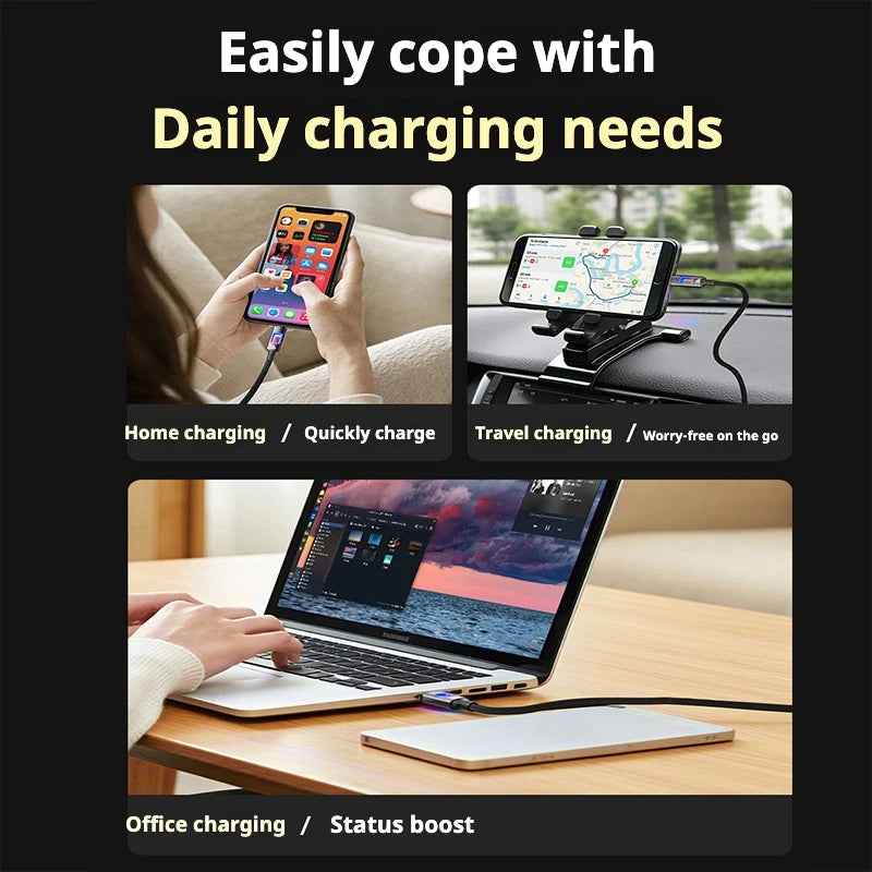 HKNA 1.5m USB-C Cable 120W PD Fast Charging – MacBook & iPhone USB-C Charging Cable Axl