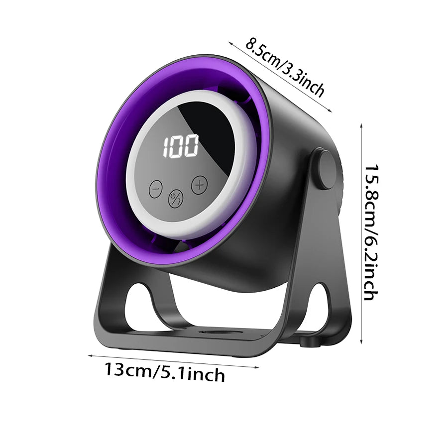 USB Desktop Hanging Fan with LCD Display – 3 Wind Modes USB Desktop Fan Axl