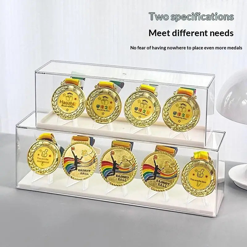 Medal Display Rack – Stackable Plastic Box for Coins & Badges Medal Display Rack Axl