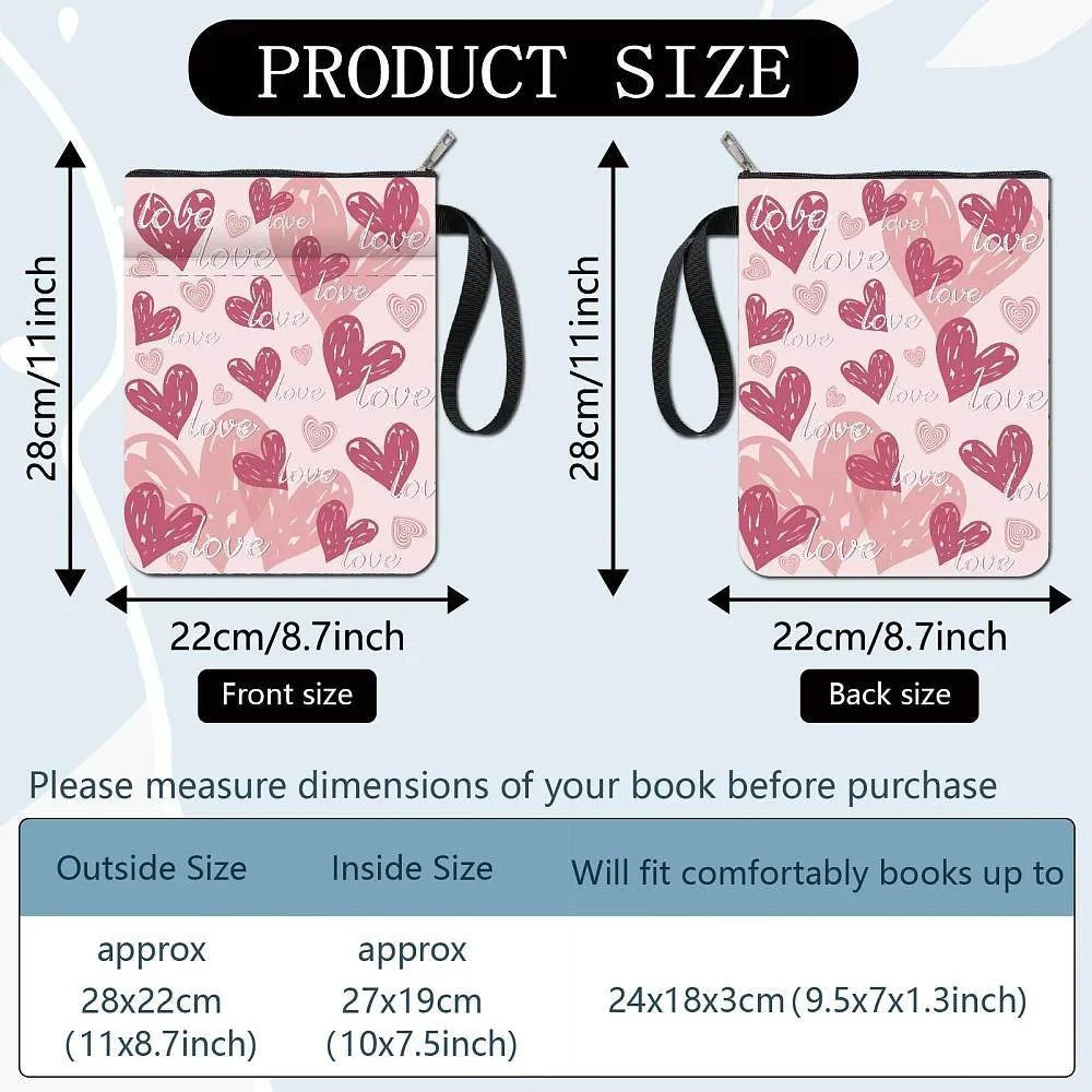 Cloth Book Cover Wrap Heart 280x220mm – DIY Notebook Craft Book Cover Wrap Axl