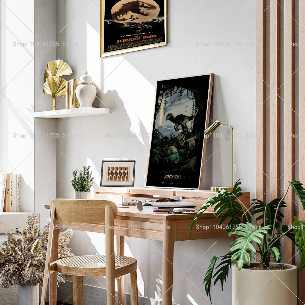 Dinosaur Jurassic Park Wall Poster – Waterproof Self-Adhesive Art Wall Art Poster Axl