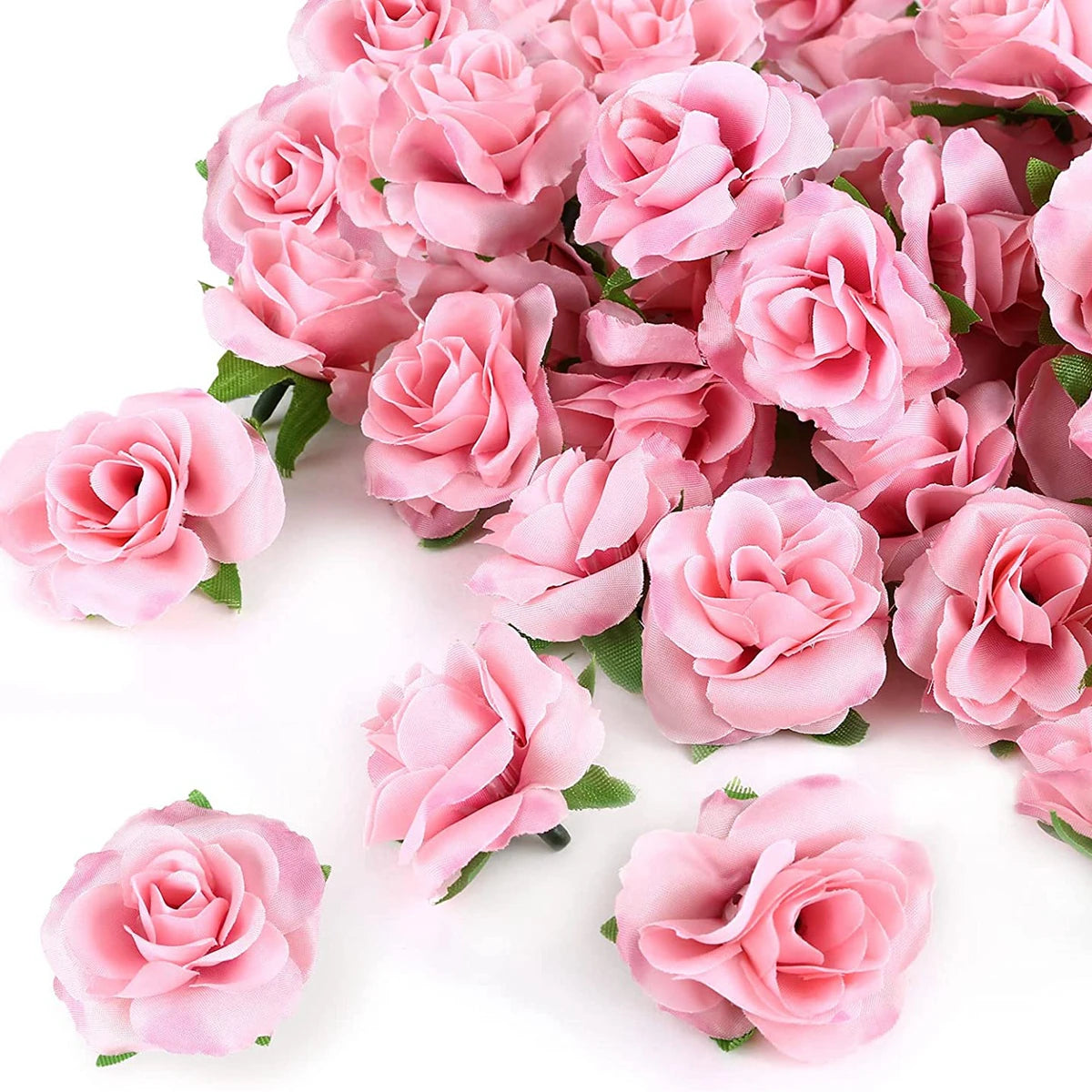 Silk Cream Rose Artificial Flower Heads – 10 or 50 Pack Artificial Silk Flowers Axl 3 50pieces
