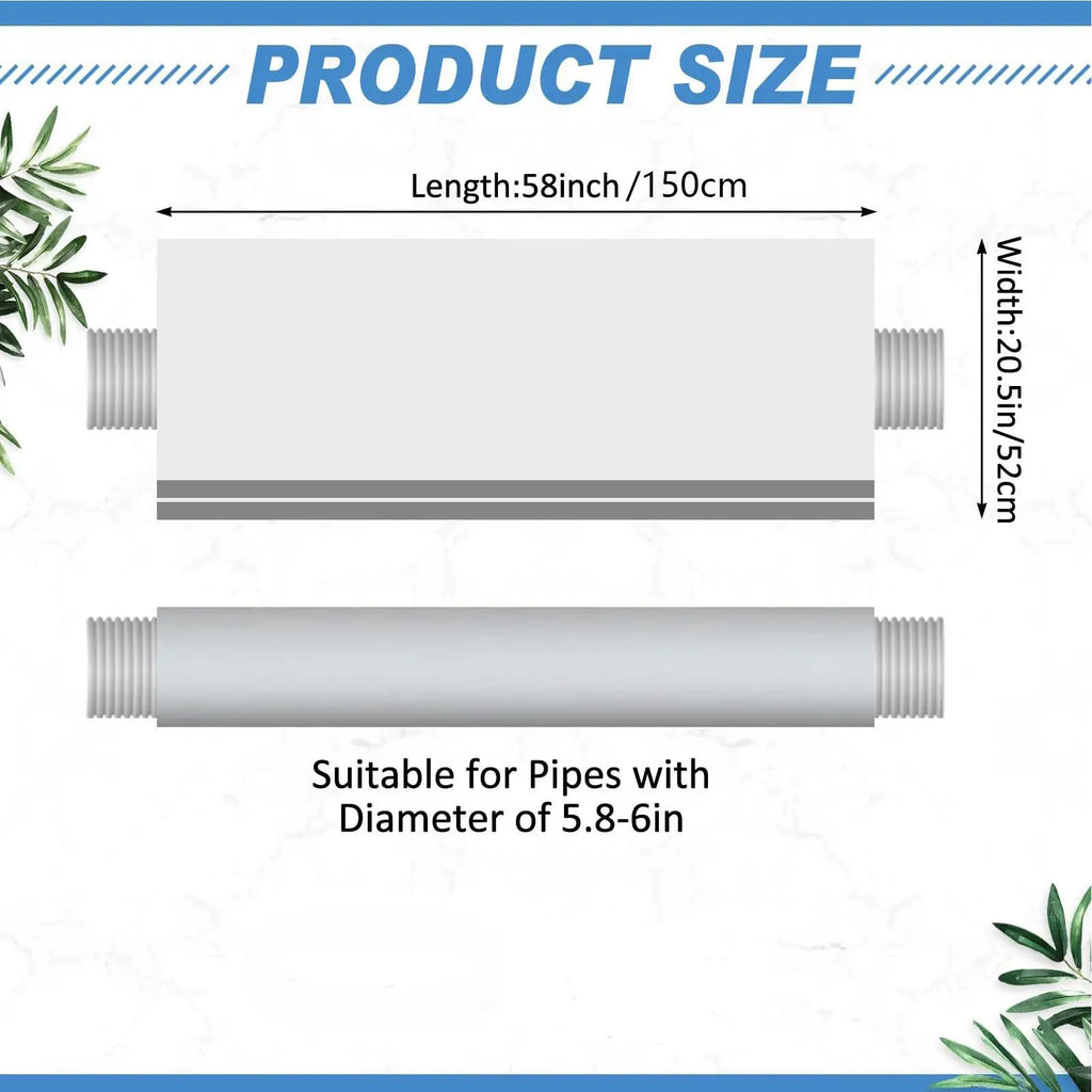 AC Hose Insulation Sleeve – 5"–6" Exhaust Pipe Wrap Cover AC Hose Insulation Sleeve Axl