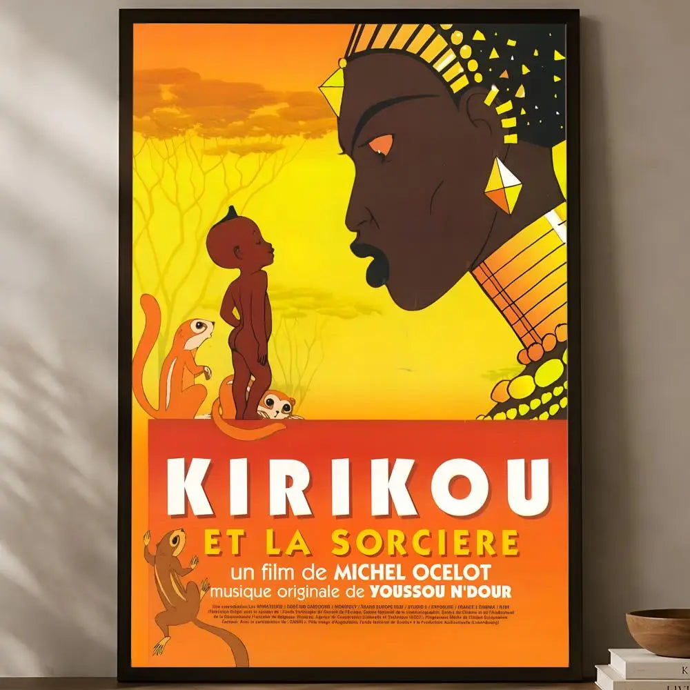 Kirikou et la Sorciere HD PVC Self-Stick Wall Art Poster Wall Art Poster Axl White01 30X40cmNoframe