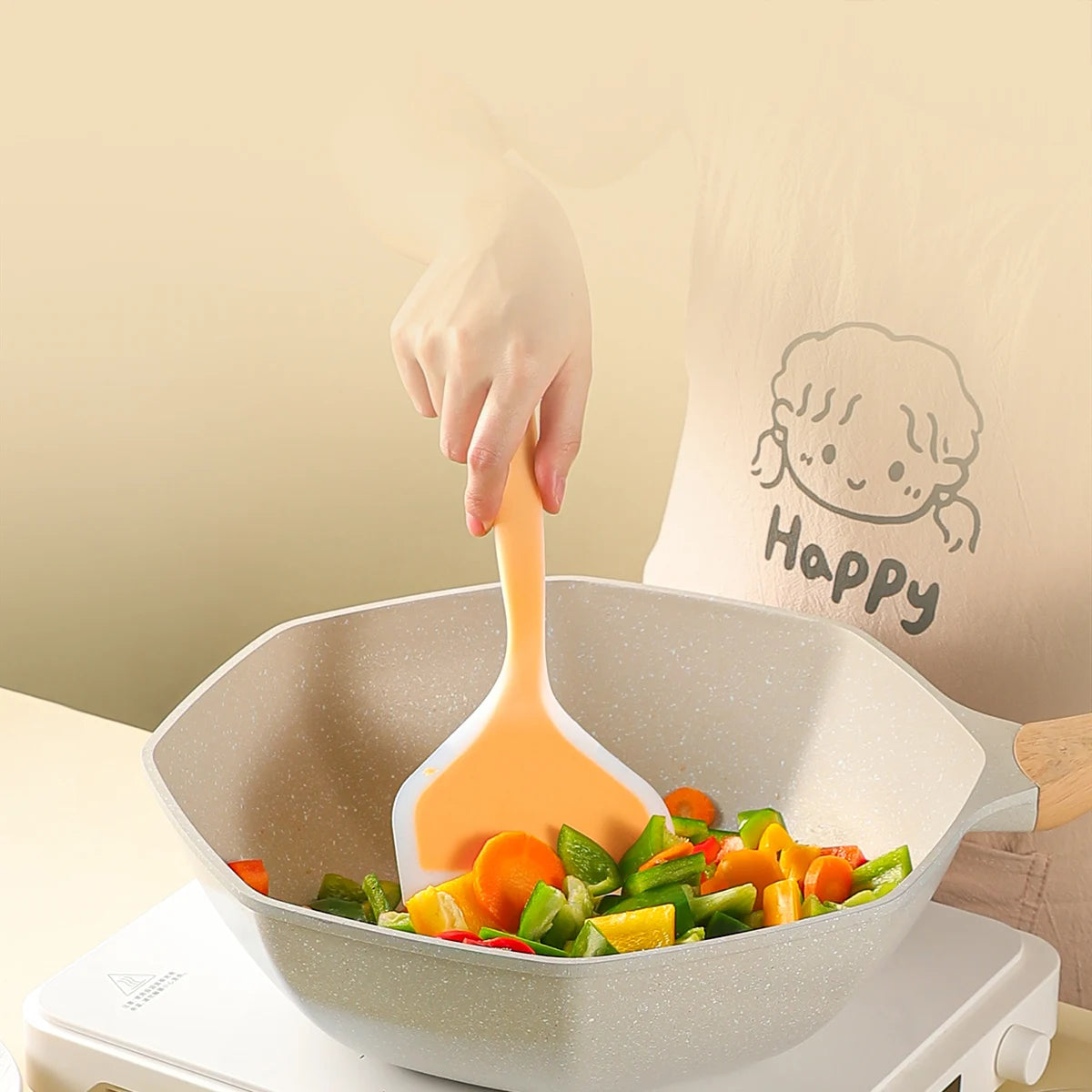 3-Piece Silicone Spatula Set – Wide Non-Stick Cooking Scrapers Silicone Spatula Set Axl