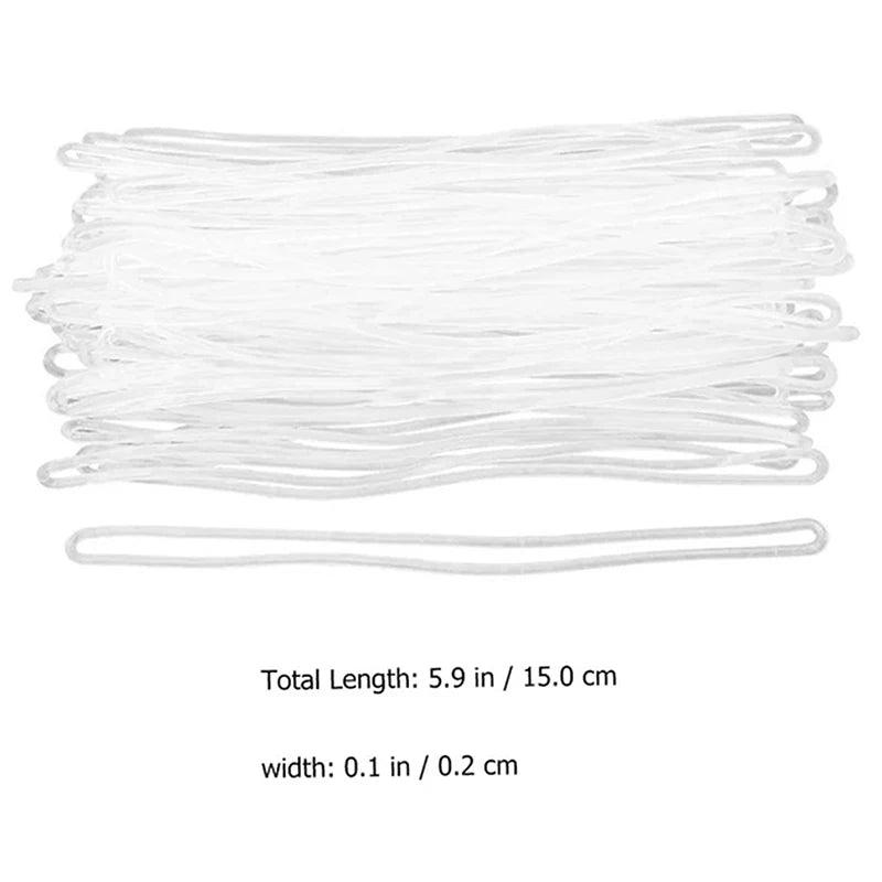 50-Pack Clear PVC Luggage Tag Loops – ID Label Strap Holders Luggage Tag Loops Axl 50PCS