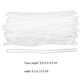 50-Pack Clear PVC Luggage Tag Loops – ID Label Strap Holders Luggage Tag Loops Axl 50PCS