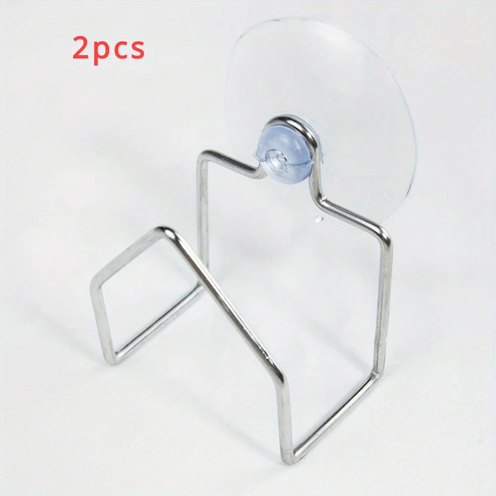Suction Cup Stainless Steel Sink Rack – Sponge & Dish Holder Sink Organizer Rack Axl Silvery