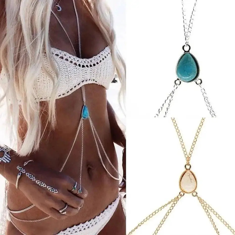 Multilayer Tassel Bead Belly Chain – Crystal Waist Body Chain Body Chain Jewelry Axl