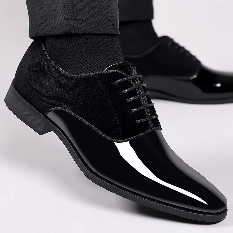 YBQJOO Men's Oxford Dress Shoes – Lace-Up Business & Wedding Oxford Dress Shoes Axl black 45