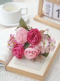 Silk Peony Artificial Flowers – Wedding, Home & Fall Décor Artificial Silk Flowers Axl color 6 1 PC