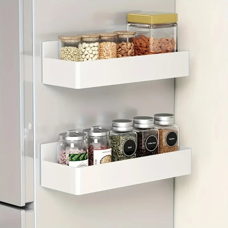 Magnetic Fridge Baskets Set of 2 – Kitchen Storage Rack Magnetic Storage Basket Axl
