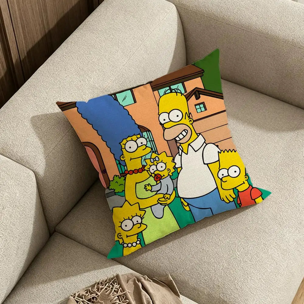 Anime Print Linen Cushion Cover | Sofa, Bed & Chair Décor Decorative Cushion Cover Axl