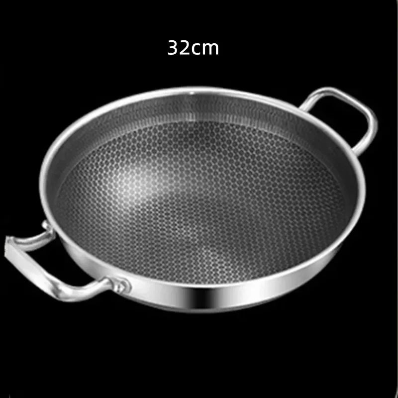 32cm 304 Stainless Steel Honeycomb Non-Stick Wok Pan Non-Stick Wok Pan Axl 32cm single pot