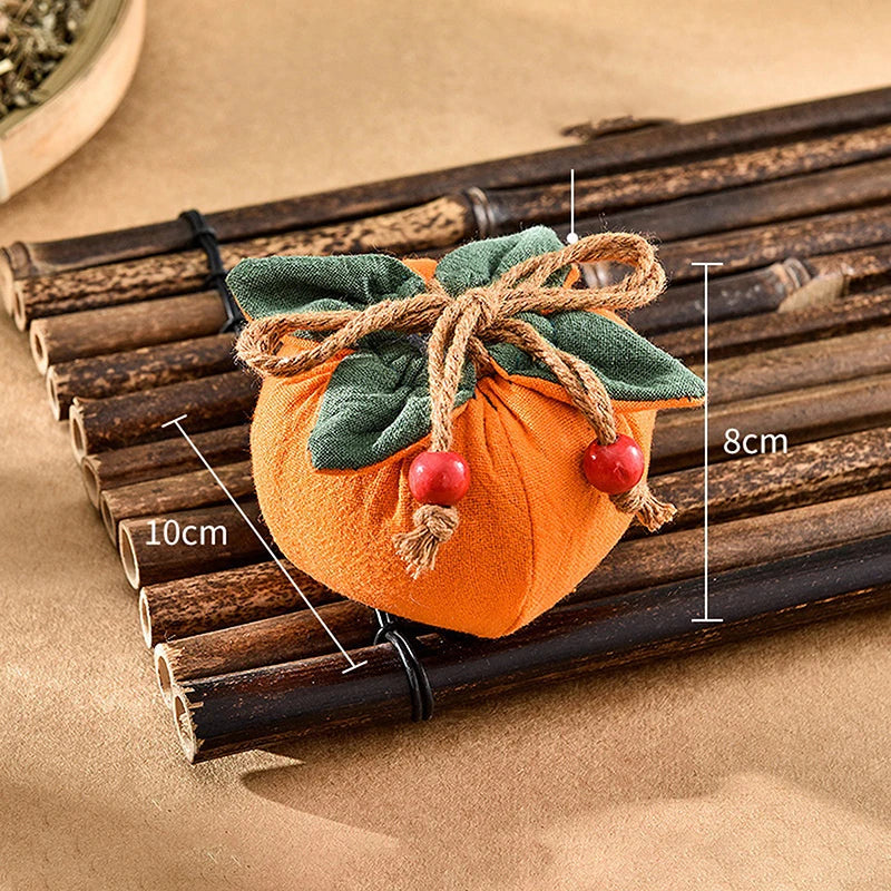 Persimmon Lucky Drawstring Bag – Chinese Fortune Charm Sachet Fortune Charm Sachet Axl A1