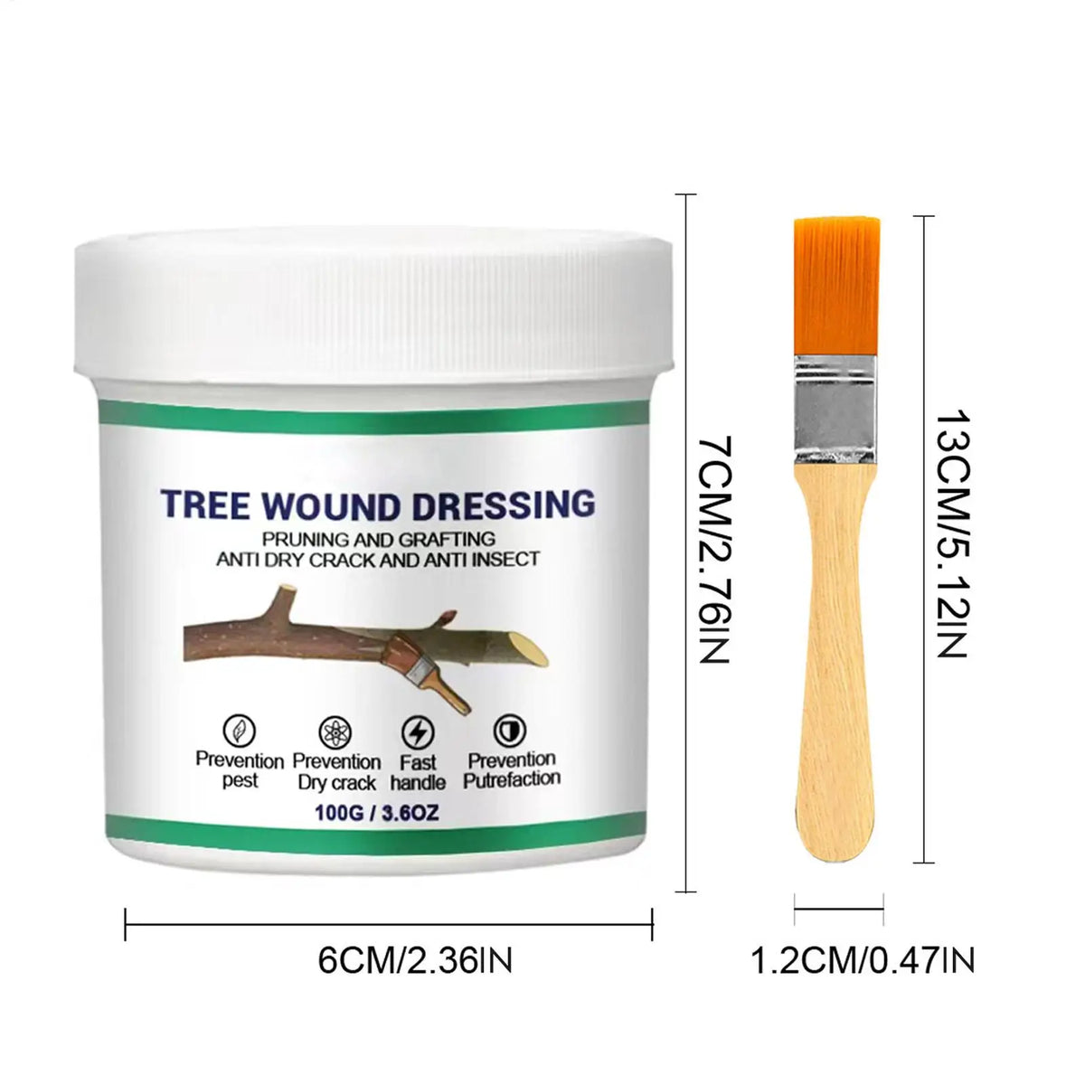 Tree Wound Sealer with Brush 118g | Pruning & Grafting Paste Tree Pruning Sealant Axl