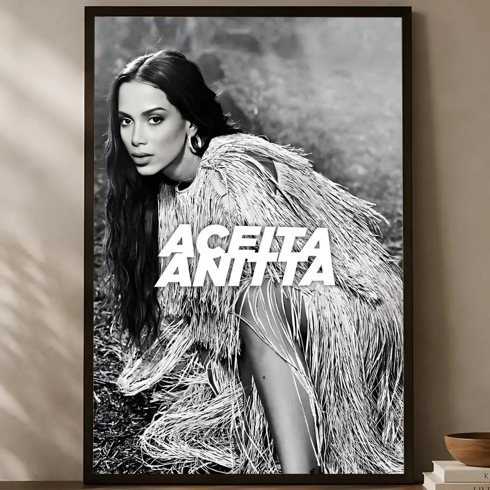 Anitta HD Self-Stick Wall Art Poster – Waterproof Home Decor Wall Art Poster Axl White03 50X70cmNoframe