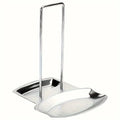 Stainless Steel Pot Lid Rack – No-Drill Countertop Organizer Lid Storage Rack Axl silvery- 1pc