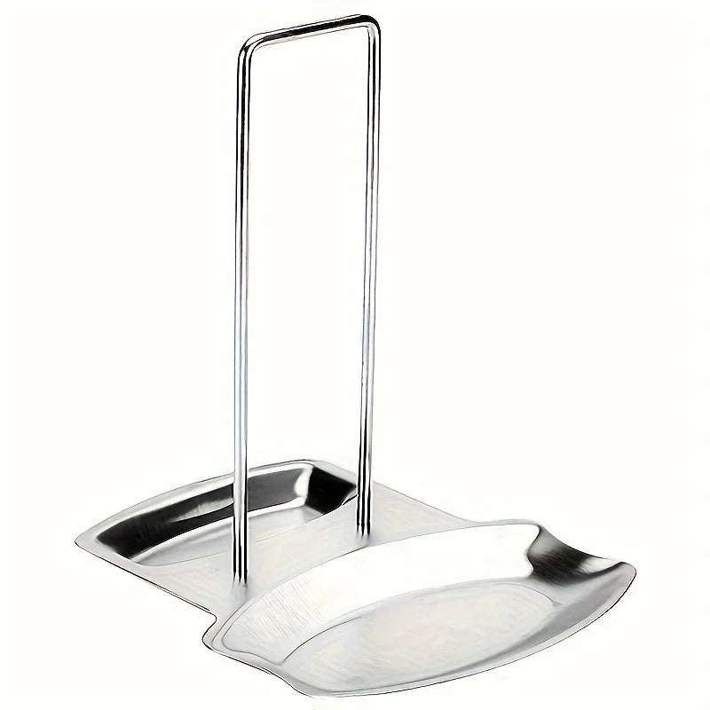 Stainless Steel Pot Lid Rack – No-Drill Countertop Organizer Lid Storage Rack Axl silvery- 1pc