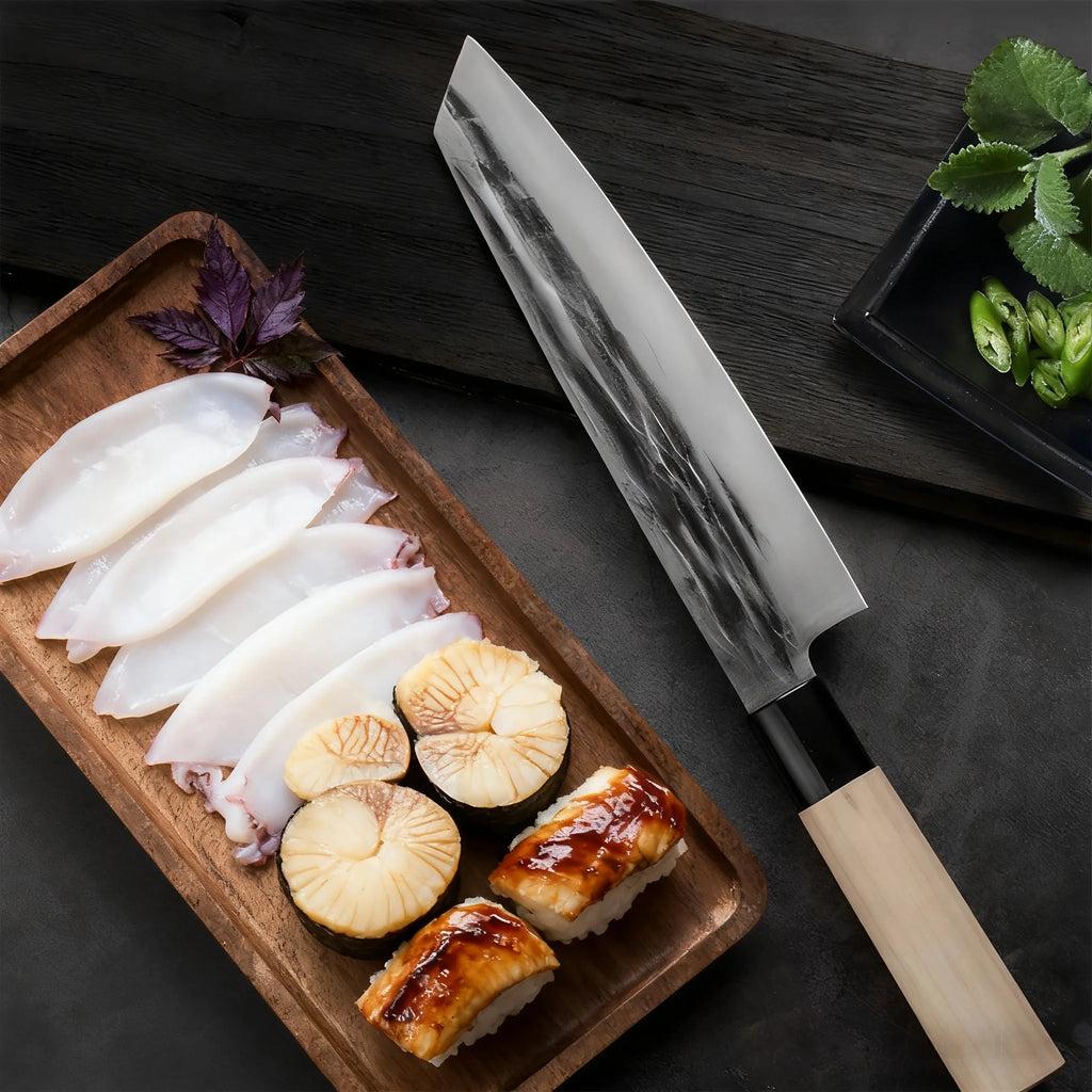 Kiritsuke Knife – Steel Sashimi & Meat Slicing Knife 20cm Kitchen Slicing Knife Axl Kiritsuke Knife