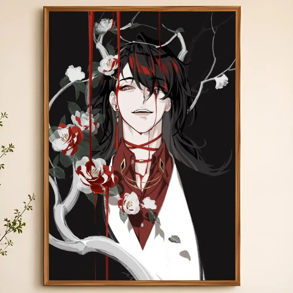 V-Vox Akuma Vtuber Waterproof PVC Peel-and-Stick Wall Poster Wall Poster Axl White09 60X90cmNoframe