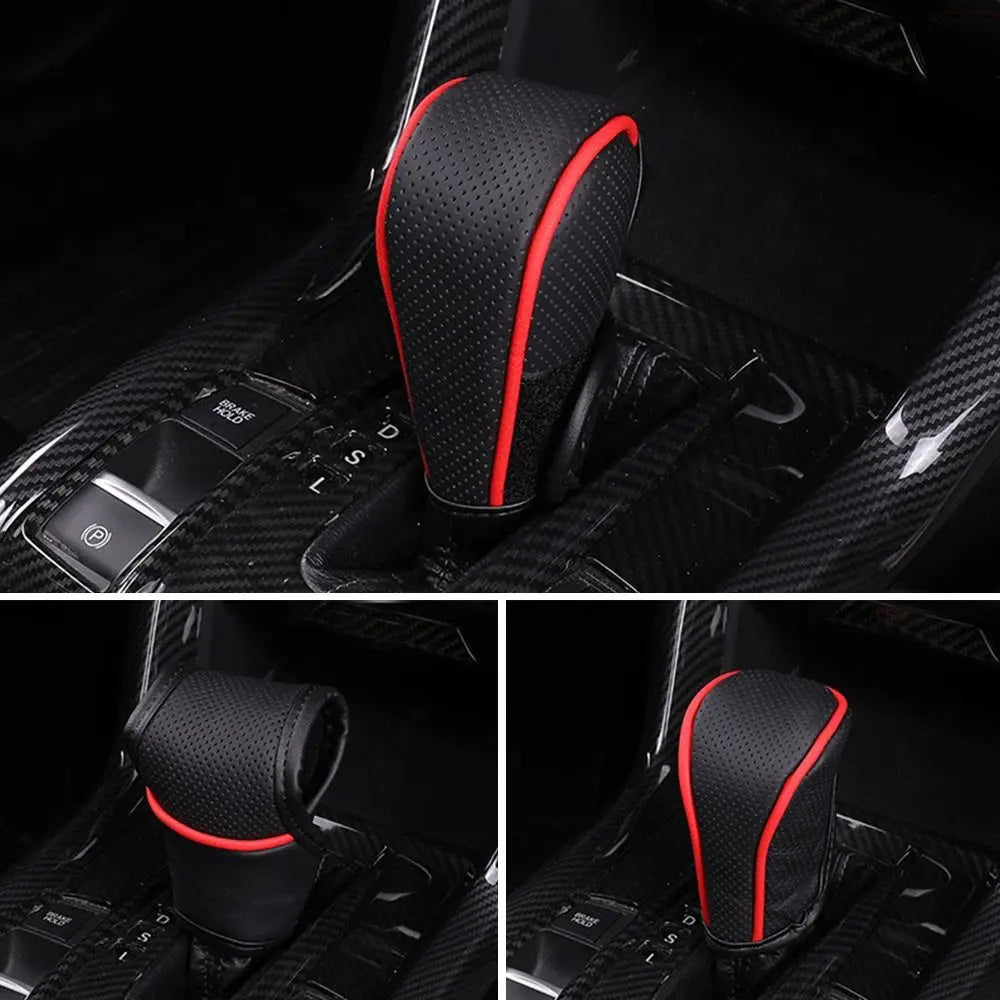 PU Leather Car Shift Knob Cover – Non-Slip, 7 Colors Shift Knob Cover Axl