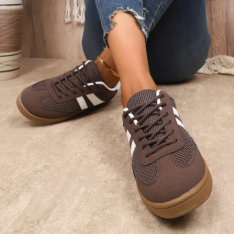 Women's Lace-Up Casual Sneakers – Soft Sole Non-Slip Flats Women's Casual Sneakers Axl