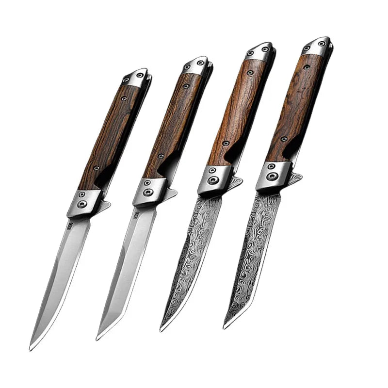 Stainless Steel Paring Knife – Sharp Laser Blade & Wood Handle Paring Knife Axl 4 PCS SET