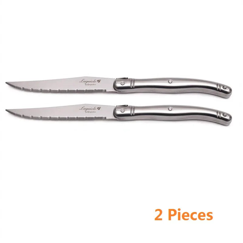 Laguiole-Style Stainless Steel Steak Forks Set – 2–10 Pcs Steak Fork Set Axl 2pcs knife
