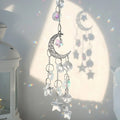 Crystal Rainbow Suncatcher Glass Hanging Pendant – Garden Decor Crystal Suncatcher Axl Silver