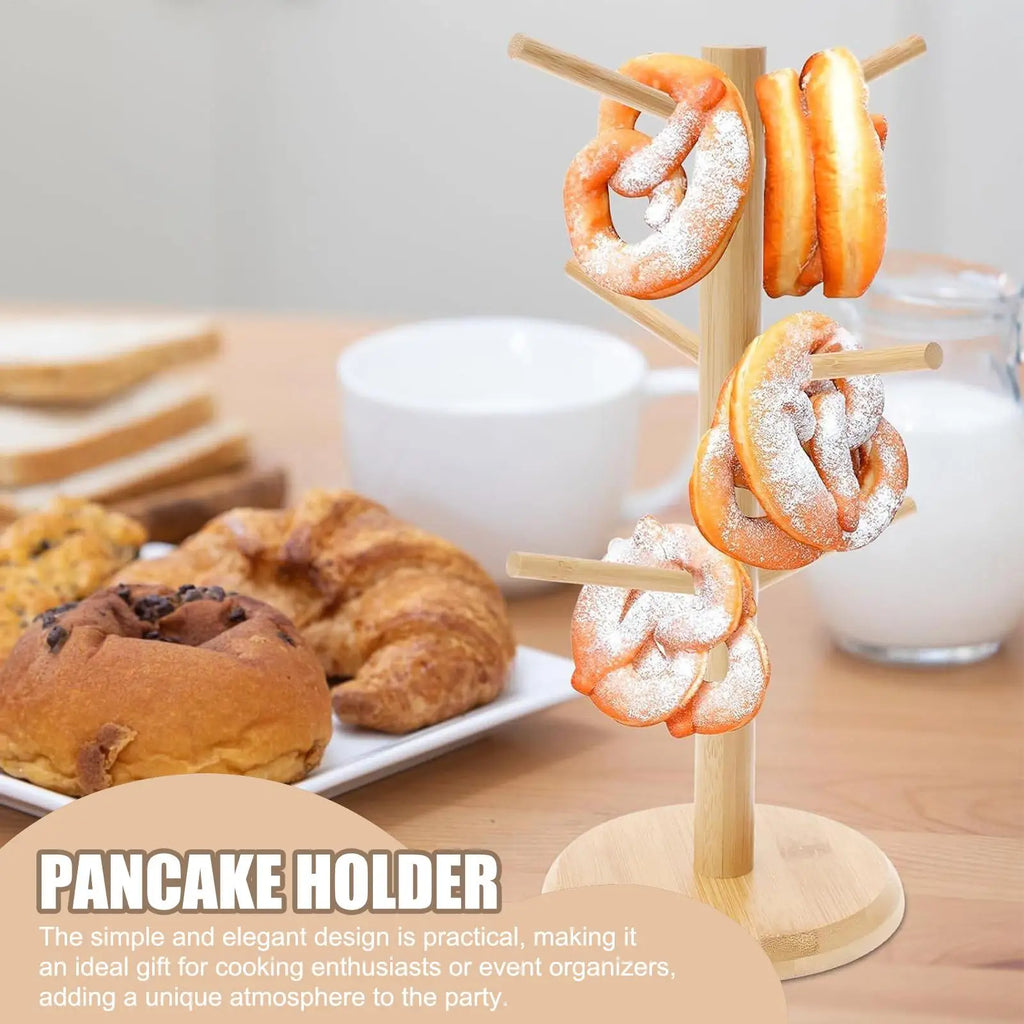 Wooden Mug Tree 6-Hook Cup Holder – Kitchen & Bar Organizer Mug Tree Organizer Axl