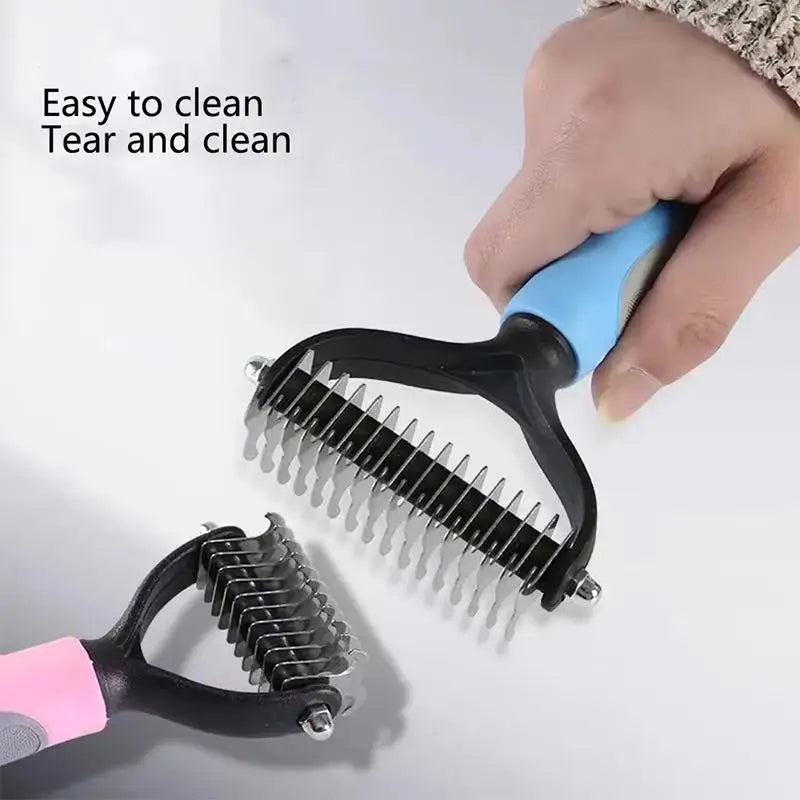 Pet Hair Remover Grooming Comb for Dogs & Cats | Detangler Pet Grooming Comb Axl