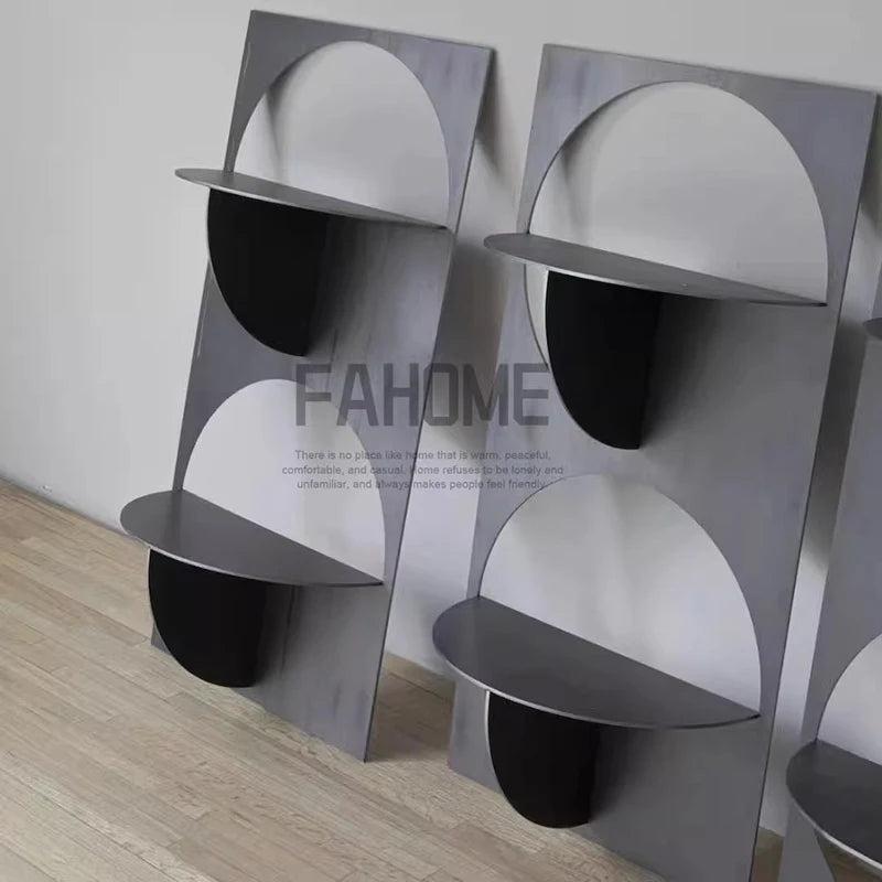 Nordic Stainless Steel Wall Bookcase – Modern Minimalist Shelf Wall Bookcase Shelf Axl