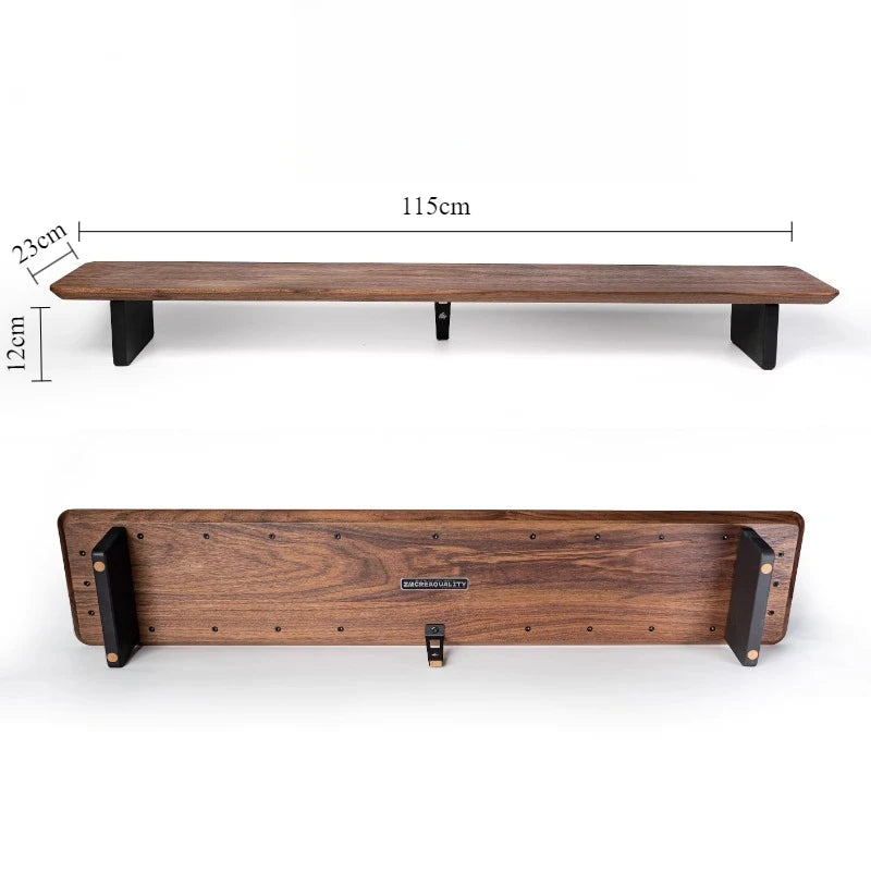 M20 Walnut Solid Wood Monitor Stand & Desktop Storage Rack Monitor Stand Rack Axl 115CM