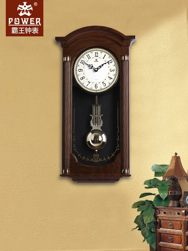 Large Retro Pendulum Wall Clock – Shabby Chic Antique Decor Decorative Wall Clock Axl